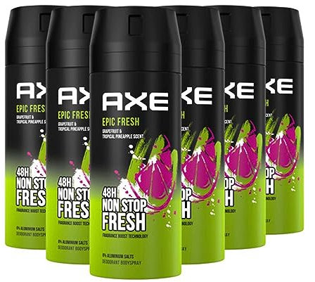 Axe Bodyspray Epic Fresh ohne Aluminiumsalze 6x150 ml