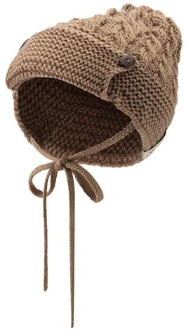 Sterntaler Schirmmütze aus Feinstrick - Jungen Schirmmütze mit angeschnittenen Ohrenklappen und Bindeband