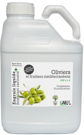Engrais liquide oliviers et fruitiers méditerranéens. Concentréà diluer. - 5 litres (2500 litres de préparation)