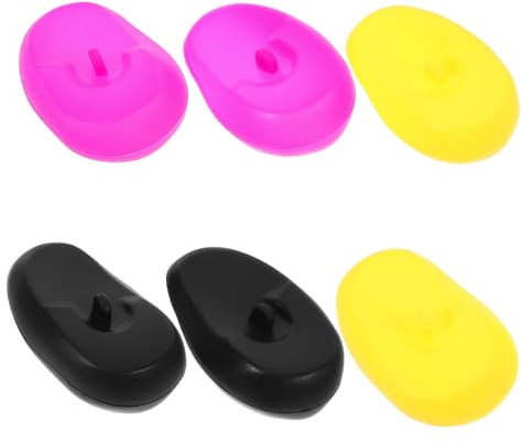 IWOWHERO 3pairs Hair Dye Earmuffs Reusable Silicone Ear Covers Warm Earmuffs for Boys and Girls Adults Ear Protectors for Hair Coloring