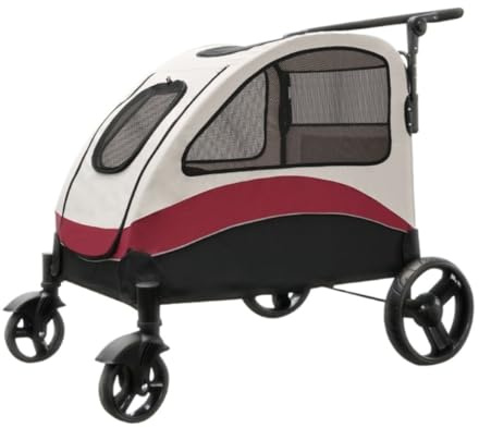 Hundebuggy Hundewagen Faltbarer Hundewagen Für Hunde, Zusammenklappbar, Mit Verstellbarem Griff, Für Kleine Und Mittelgroße Hunde Und Katzen Katzenwagen Katzenbuggy