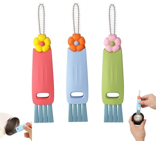 enseak 3 In 1 Bottle Cleaning Brush,coffee Cup Cleaning Brush,3 In 1 Cup Lid Gap Cleaning Brush,multi Functional Gap Cleaning Brush,multipurpose Bottle Gap Cleaner Brush,3 In 1 Cleaning Brush
