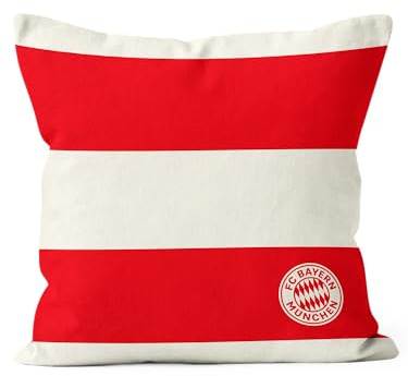 FC Bayern München I Kissen I Sofakissen I Zierkissen I Rot/Weiß I 40x40 cm