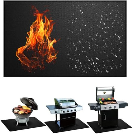 GGesii Base ignífuga 122 x 76 cm, Estera ignífuga para Chimenea, Manta Ignifuga contra Incendios, para Usar en Una Variedad de Parrillas, Chimeneas y Fogatas en el Hogar