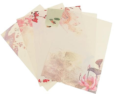 Operitacx Briefpapier-set 40-teilig Pastellfarben Blumenmuster Zum Schreiben Von Liebesbriefen Und Notizen