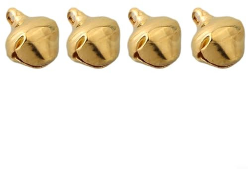 Weihnachtsglocken-Dekoration, Glöckchen-Anhänger zum Basteln, Partyzubehör (14 mm, 50 Stück)