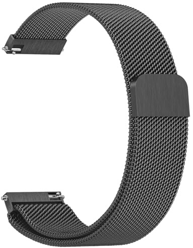 Vancle für Garmin Forerunner 265 255/Venu 2/Venu 3 Armband Herren Damne, 22mm Magnetverschluss Metall Armbänder Quick Release Ersatzarmband für Garmin Vivoactive 4 Uhrenarmband Smartwatch Zubehör