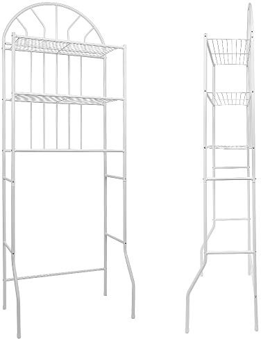 Space-Saving Bathroom Shelf, Corner Toilet nizer, Washing Machine Cabinet, Storage Rack, White (65x34x177 cm) - Stylish & Functional Bathroom Furniture