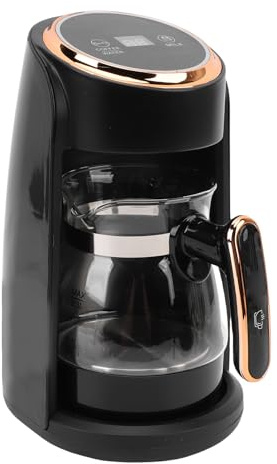 banapoy Cafetière Turc 600W, Machine à café Grec Turque Automatique avec Fonction de Réchauffement du Lait, capacité de Brassage 300Ml, thé électrique pour la Maison, Bureau, Voyage