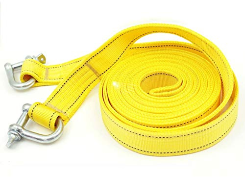 WEYIMVTO La Corda, Fune di Traino for Auto da 5 tonnellate e 5 Metri, Fune di trazione for Veicoli Fuoristrada, Fune di Traino for rimorchi con Fune di trazione, Cinghie di Traino for carichi Pesanti