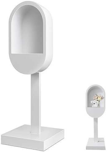 Gvqng Audio Guest Book Stand Phone Booth, Leave a Message Video Phone, Wedding Decoration Telephone Booth Box, Audio Guestbook Stand White Recording Table,White