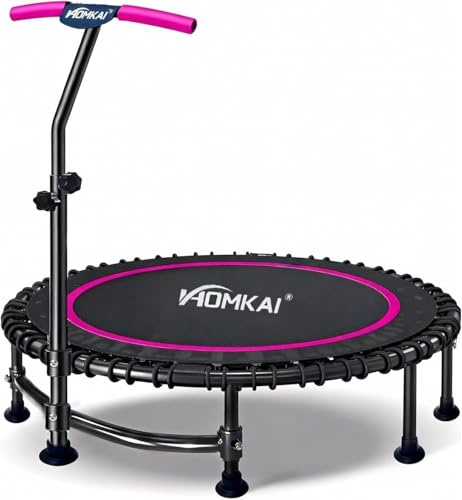 HOMKAI 40 Mini Rebounder Trampoline Foldable Pink-40inch