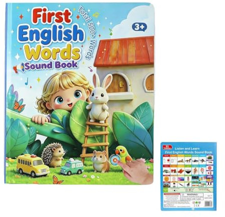 Livres d'apprentissage électroniques interactifs tactiles sensibles électroniques | Livres pour apprendre à lire les mots pour anniversaire, fête des enfants, vacances, maison, école, voyage,