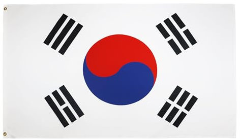 BANDIERA COREA DEL SUD 150x90cm - GRAN BANDIERA SUDCOREANA 90 x 150 cm Poliestere leggero - Bandiere - AZ FLAG