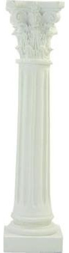 Unbekannt Krippenzubehör Säule weiß 2er Set Höhe 20,5cm