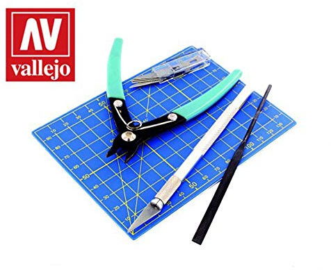 Vallejo AV, Tools, Juego de Herramientas de Modelado de plástico, 9 Unidades