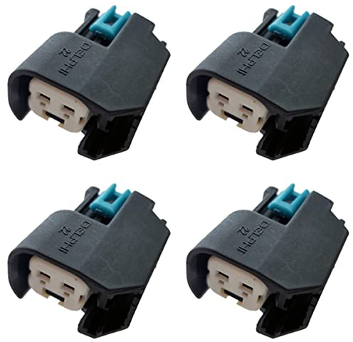 KFZ Ersatz Stecker Einspritzdüse Benziner BOS EV6 / EV14 Black (4 x Female) 15419715, 72098-06, 34062-0047 kompatibel mit Bosch einspritzventilen Injektoren 1S7G9F593GA 1487607 04591986AA