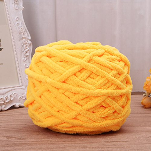 Girasool 100g / 1 Ball weiche Baumwolle Handstrickgarn, klobig voluminös gewebt Garn häkeln Kammgarngarn (05)