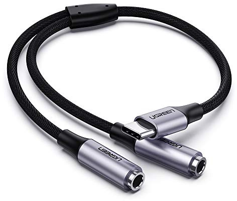 Adaptador Ugreen USB Typ C - 2X 3,5 Mm Mini Jack Splitter Cable 20 Cm Cinzento (30732)
