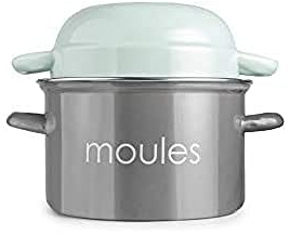 IBILI - Peach mynt musselgryta, 18 cm, emaljerat stål, lämplig för induktion