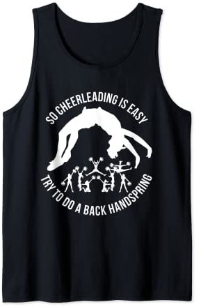 Lustiger Cheerleader Is Easy Do A Back Handspring Cheerleading Tank Top