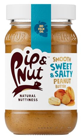 Pip & Nut - Sweet & Salty Smooth Peanut Butter (6 x 300g) | Natural Nut Butter, No Palm Oil, No Added Sugar, Hi-Oleic Peanuts, High in Unsaturated Fats, Gluten Free, Vegan, Dairy Free | 100% Single-Origin Peanuts, High In Fibre, No Palm Oil, No Added Sugar, Hi-Oleic Peanuts, Vegan