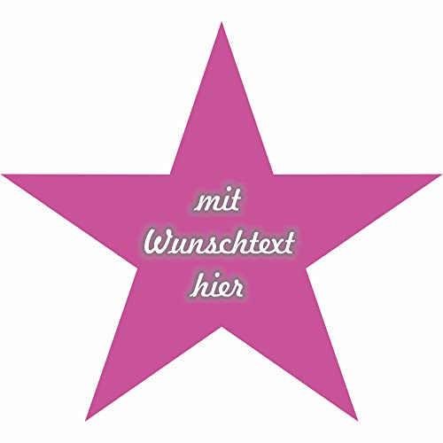 Klebeetiketten - Aufkleber - Design Stern - mit Wunschtext - Bild - Logo - personalisiert - Namensaufkleber - benutzerdefiniert für Firmenlogos - Schule - Kinder - KITA