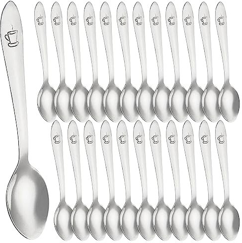 Espressolöffel edelstahl 24 Stück 10 cm geeignet für Zuhause und Restaurants espresso löffel espressolöffel klein espresso löffel klein espressolöffel mini mokkalöffel klein esspressoloeffel