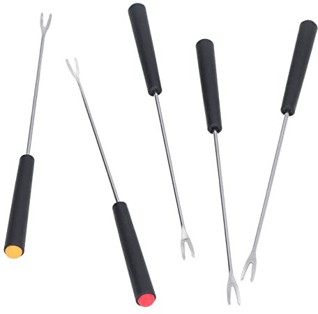 6 Teiliges Fonduegabel Set, 9, 1 Zoll Mehrfarbige Käse und Obstfonduegabel Aus Edelstahl, Lange Gabel, Leicht zu Greifen, Rost und Korrosionsbeständig, für Kuchen, Schokolade, Käse, Käsefondue