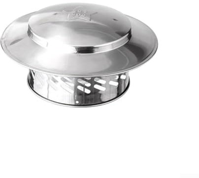 Eawfgtuw Capot de toit en acier inoxydable, tuyau de conduit, revêtement de conduit de poêle à bois, en acier inoxydable 304, couvercle de cheminée, capot de toit, housse de pluie (160 mm)