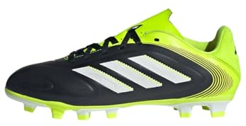 adidas Unisex Kinder COPA Pure III Club Firm Ground/Multi Ground Football Boots Kids, Core Black/Cloud White/Lucid Lemon, 33 EU