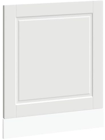 vidaXL Pannello Lavastoviglie Porto Bianco 60x1,5x67 cm in Truciolato, Pannello lavastoviglie Anteriore, Pannello, Pannello Porta Anteriore lavastoviglie