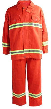 Fafeicy Flammhemmender Sicherheitsanzug Typ 97, feuer- und Hitzebeständige Baumwollbekleidung mit Reflektierendem Streifen, Starker Zähigkeit und Chemikalienschutz für die Industrie, (L)