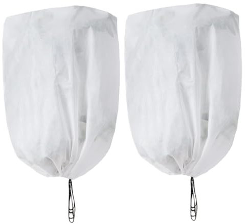 Happyyami 2 Pièces De Protection des Plantes Rester Perlite Arbustes Pièges Couverture Végétale Cerceaux Couvertures De Givre pour Plantes D'extérieur Filet Tissu Non Tissé Blanche