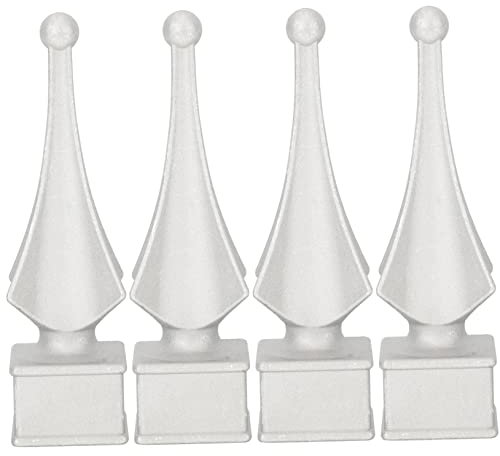 Angoily 4pezzi Teste Per Recinzione Lega Di Alluminio Finiali Decorativi Per Giardino e Cortile Facili Da Installare Non Arrugginiscono Di Accessori Per Recinzioni Esterni