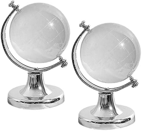 YARNOW 2pcs Floating Globe Decorations Sphere World Map Globe Home Office Decorative Ornament