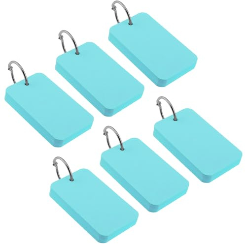 300-Pack Index Cards with Metal Rings, 2 x 3.5 Blank Blue Index Cards for Studying, Vocabulary, Memos, Bookmark & Greetings (Blue)