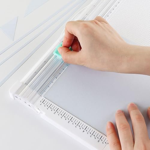 BAFOVY Papperstrimmer, ABS-material, 12x12 Tum skär- och Poängbräda, för Att Skapa Kort och Kuvert
