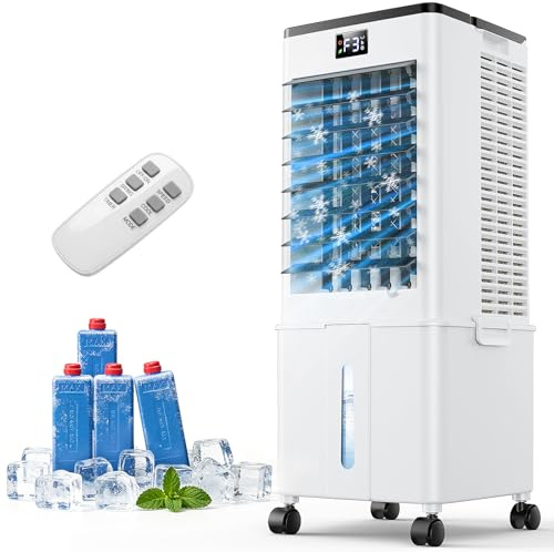 Climatizzatore portatile da 10L senza tubo di scarico, ventilatore climatizzatore 4 in 1, raffrescatore d'aria con 4 modalità e 3 velocità,climatizzatore mobile per la casa (Nero grafite)