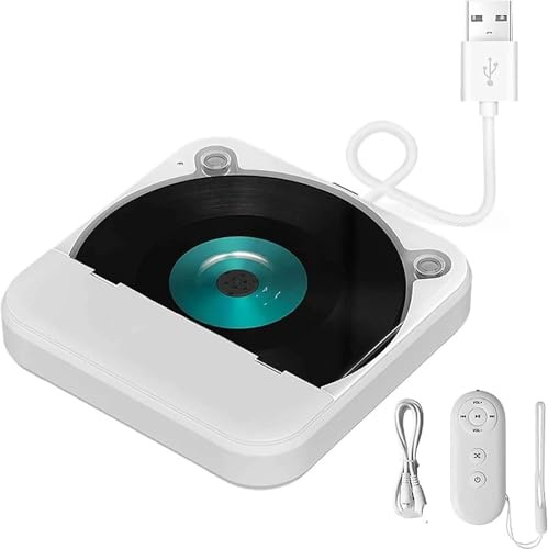 Lettore CD portatile per auto con USB/AUX, azionamento con anti-skip, cavo di prolunga USB, ricaricabile e leggero, design Plug & Play per veicolo, laptop, TV