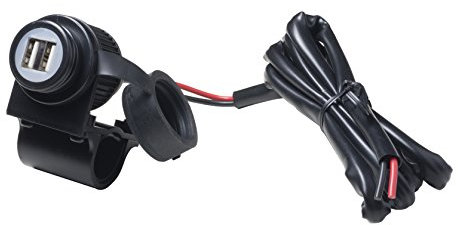 Interphone Cellularline ACCMOTO2USB | Power Kit for Motorcycle with Tubular Handlebar with Double USB Socket Long Cable 150 cm