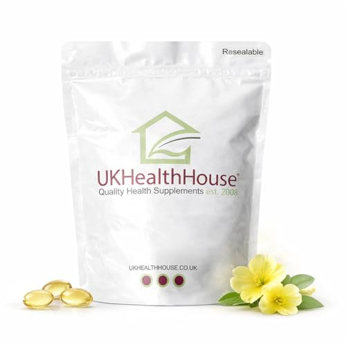 UKHealthHouse Evening Primrose Oil – EPO Capsules, 1000mg x 60 Softgels – High Strength Omega 6 GLA Content – Great for Skin, Immune System, Hormonal Pain, Hot Flushes & Women’s Health