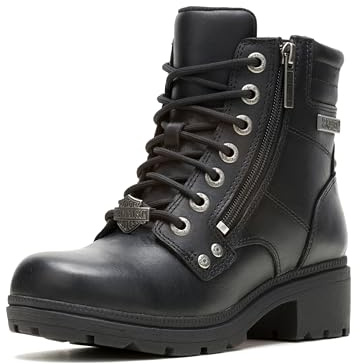 Harley-Davidson Women's Inman Mills Motorcycle Boot, Black, 9 M US