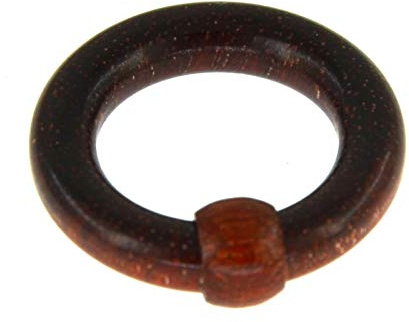 CHICNET Cartilage Klemmkugel Ring Captive Bead Ball Closure Dehner Expander Ohr Piercing aus Sandelholz Holz in rot braun, Plug Tunnel Größen 4mm bis 10mm, Damen Herren Piercingringe 5 mm