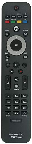 VINABTY 996510023587 Mando a Distancia para Philips TV 242254902314 19PFL5404H/12 47PFL5604H/10 32PFL5604H/12 42PFL5604H/10 32PFL5404H/12 32PFL5604H/10 47PFL5604H/10 22PFL5604H/12 47PFL7404H/60