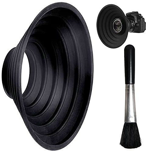 Silicone Lens Hood DBAILY Anti-Reflective Lens Hood Camera Dust Brush Lens Hood Filter Thread Protector Fits Anti Reflection Collapsible External Dia 70mm~90mm Camera Glare Adapter for Canon Nikon