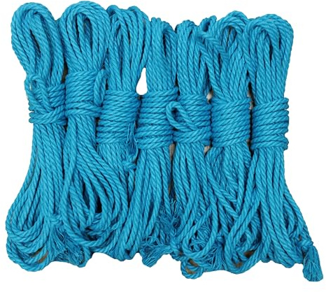 Seilprofi - Shibariseil Bondageseil Hanfseil, türkis, 5,5 mm, 7X 8 m - fesselfertig