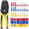 Crimping Tool Ratcheting Wire Crimping Pliers Kit for AWG 10-22 (0.5-6.0mm²) with 260 PCS 30 Types of Insulated Crimp Terminals