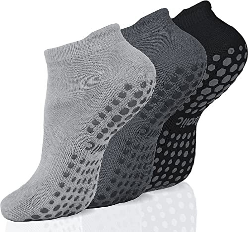 Ozaiic Yoga Socks for Women&Men with Grips, Anti Non Slip Slipper Socks for Ballet, Pilates, Hospital, Home, Barre with Cushion