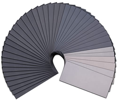 SIQUK 42 Pcs Wet and Dry Sandpaper Assorted 1000 1200 1500 2000 2500 3000 5000 7000 10000 High Grit Sanding Pads 9 x 3.6 Inches Sanding Sheets for Automotive Sanding Wood Furniture Finishing